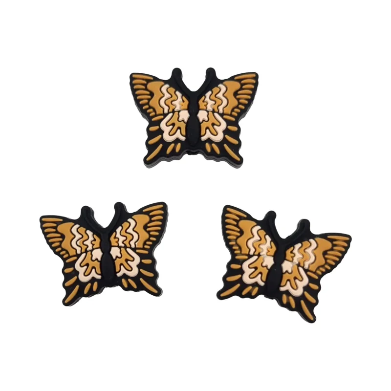 Silikonperlen - Schmetterling - Karamell / Astilbe