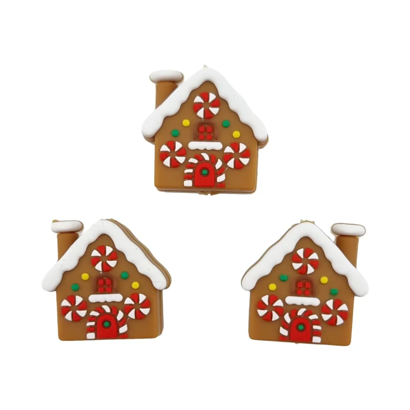 Siliconen kraal - 3D - Gingerbread Huis