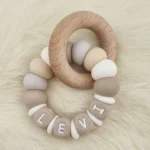 Combo Set - Speenkoord / Bijtring - Desert Sage Taupe - Afbeelding 2