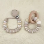 Combo Set - Speenkoord / Bijtring - Desert Sage Taupe