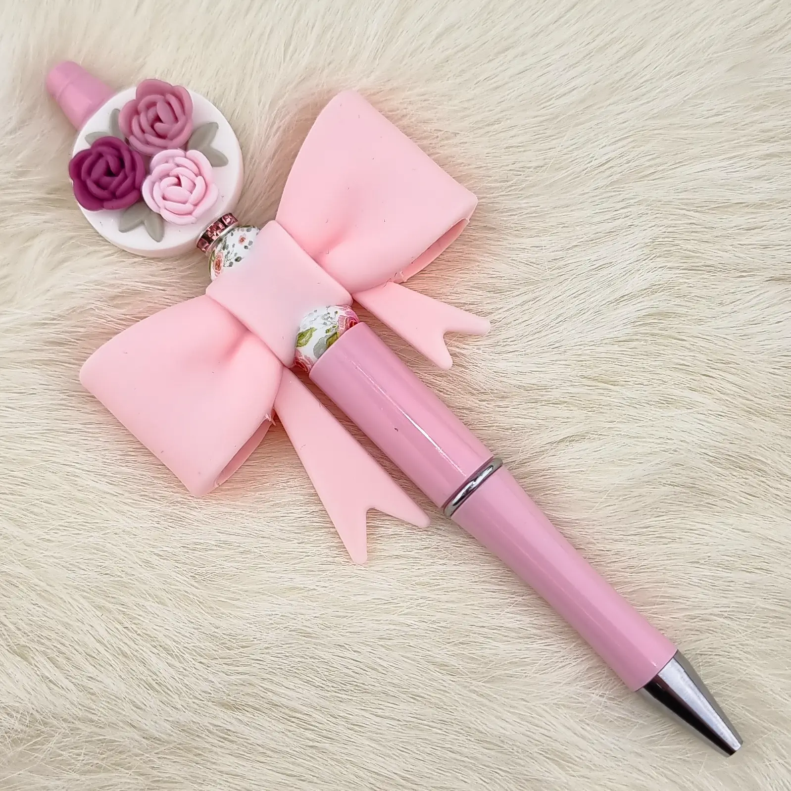 20260613_184513 DIY Perles en silicone Stylo à perles - La Vie en Roses roses - Afbeelding 1