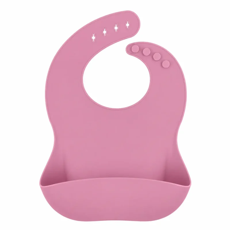 Silicone Bib - Raspberry Pink