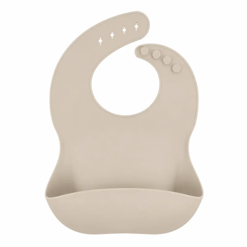 Silicone bib - Taupe