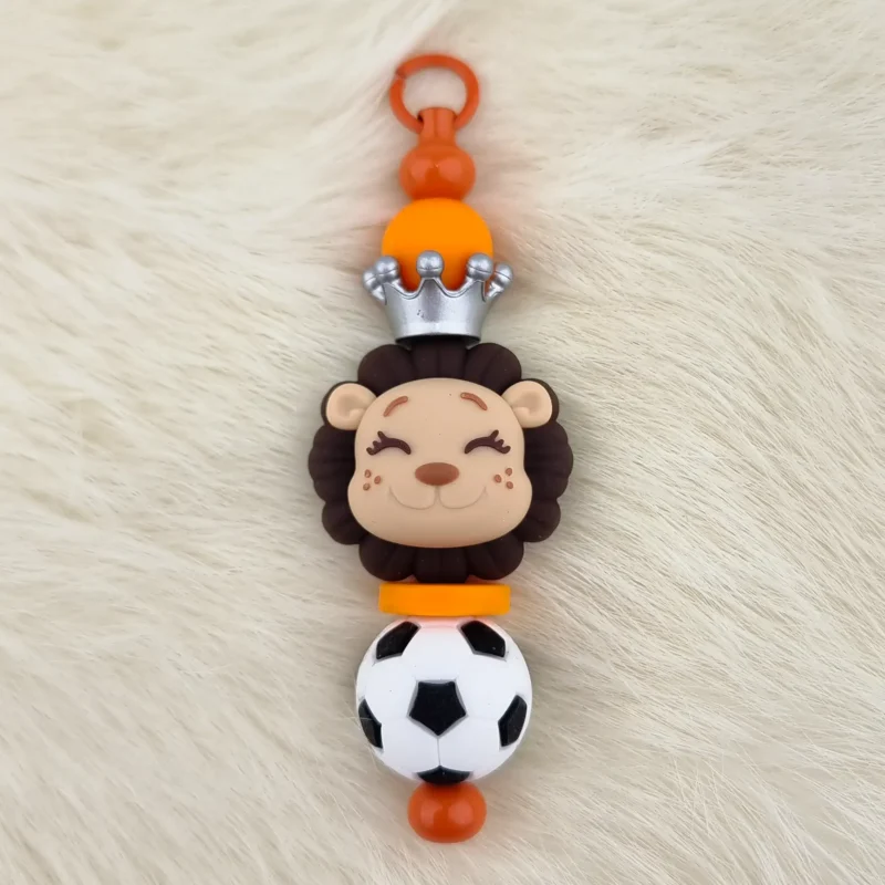 DIY porte-cl&eacute;s / bijou de sac - CM Lion - Orange