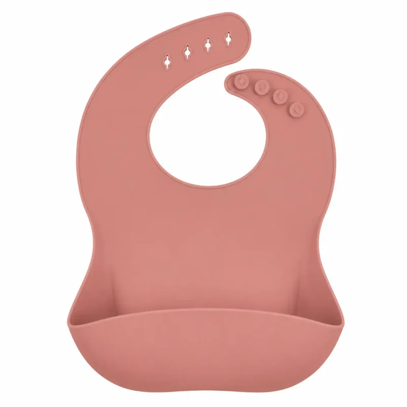 Silicone Bib - Rosewood