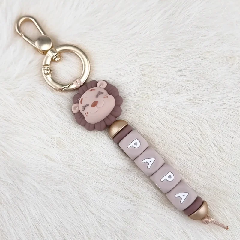 DIY Schl&uuml;sselanh&auml;nger Papa Lio Leeuw - Gold Taupe