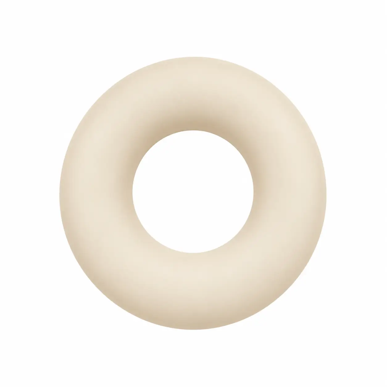 Minimalistische ivoorkleurige ring Silicone ring/doughnut - 43 mm - Ivory - Afbeelding 1